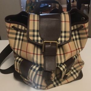 Authentic Burberry Backpack Vintage Plaid